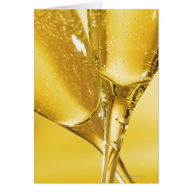 Glass av champagne hälsningskort (Framsidan)
