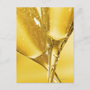 Glass av champagne vykort