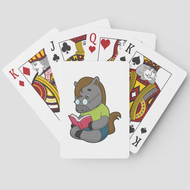 Glass av Horse Nerd Bok Casinokort (Baksidan)