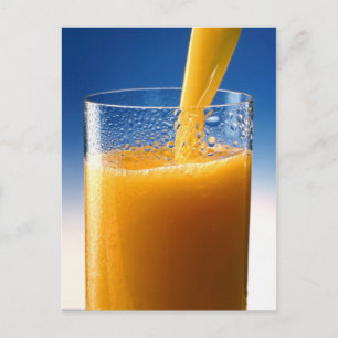 Glass av juice vykort