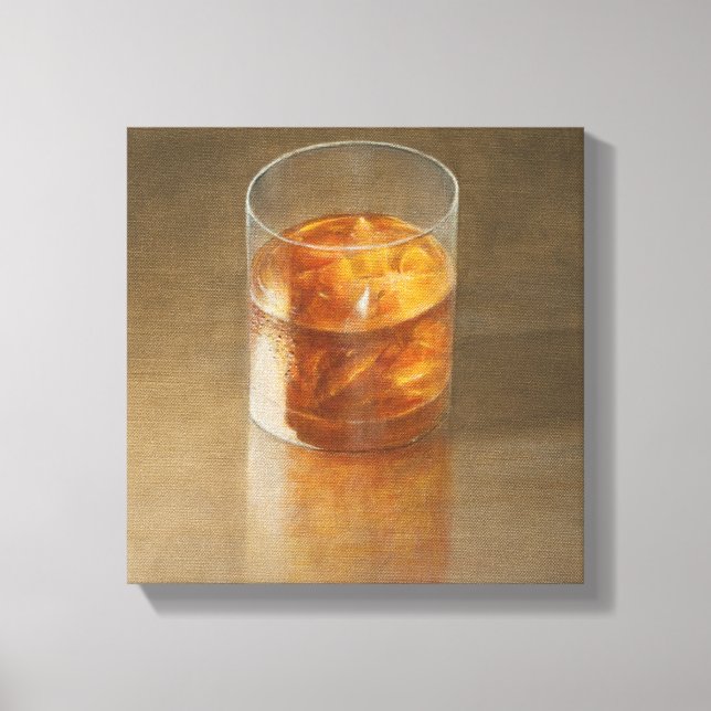 Glass av whisky 2010 canvastryck (Framsida)