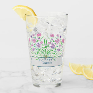 Glass av Wildblommor Bridesmaid Bröllop Glaskopp