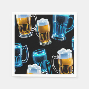 Glass Beer Mugg Pappersservett