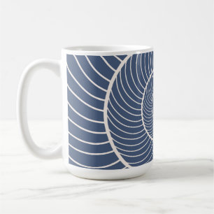 Glass (blågrädde) spiral snigel fibonacci kaffe mu kaffemugg