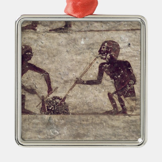 Glass blåsare julgransprydnad metall (Framsidan)