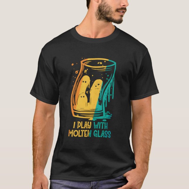 Glass Blower - Glassblowing T Shirt (Framsida)