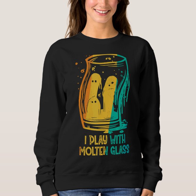 Glass Blower Glassblowing T Shirt (Framsida)