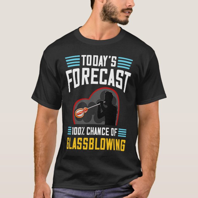 Glass Blowing  Glassblower Glassworking Artist T Shirt (Framsida)