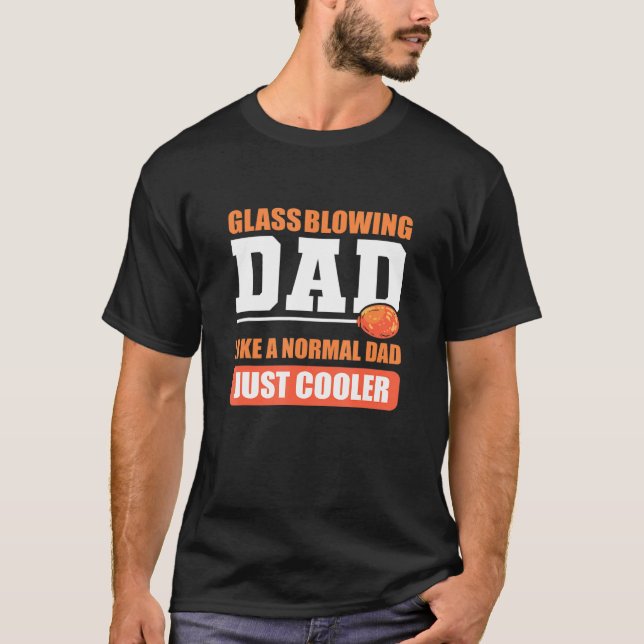 Glass Blowing Pappa Glassblower T Shirt (Framsida)