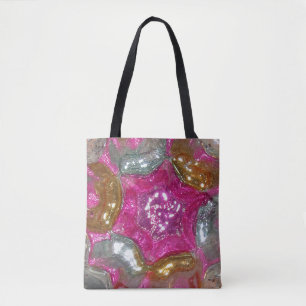 Glass Candy - Rosa Guld Silver Picasso - Art Glass Tygkasse