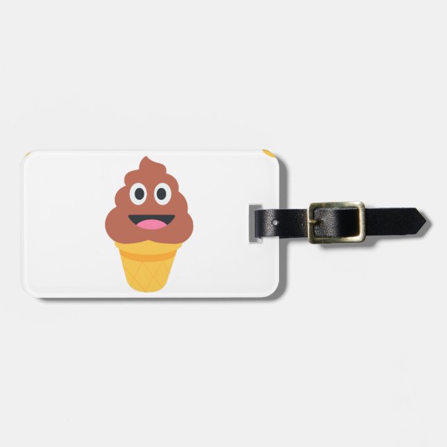 glass cone poo emoji bagagebricka (Horisontell Framsida)