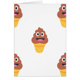 glass cone poo emoji hälsningskort