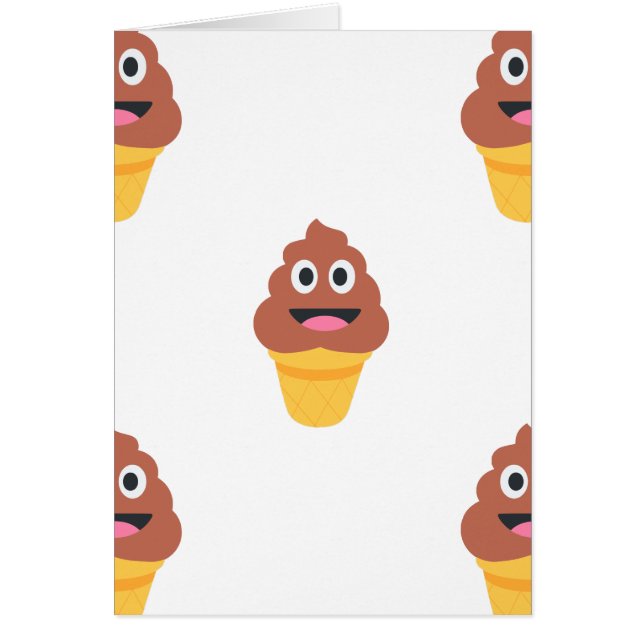 glass cone poo emoji hälsningskort (Framsidan)