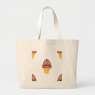 glass cone poo emoji jumbo tygkasse