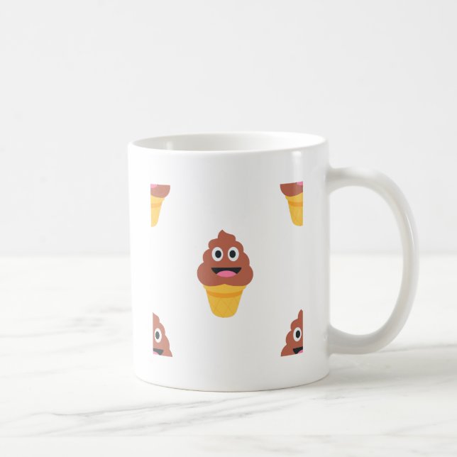 glass cone poo emoji kaffemugg (Höger)