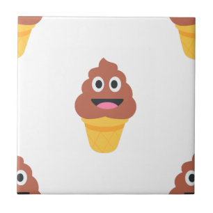 glass cone poo emoji kakelplatta