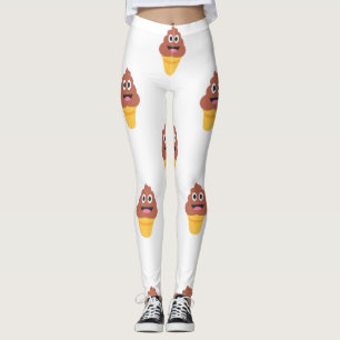 glass cone poo emoji legggings leggings