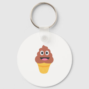 glass cone poo emoji nyckelring