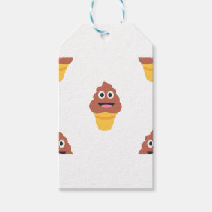 glass cone poo emoji presentetikett
