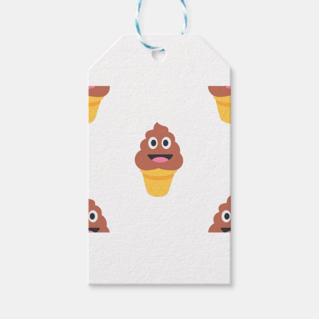 glass cone poo emoji presentetikett (Framsidan)