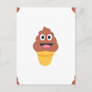 glass cone poo emoji vykort