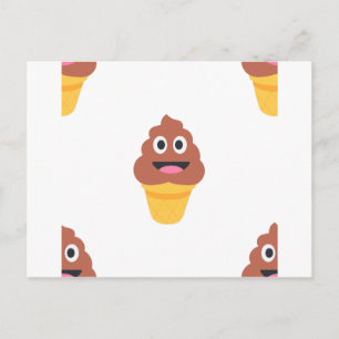 glass cone poo emoji vykort