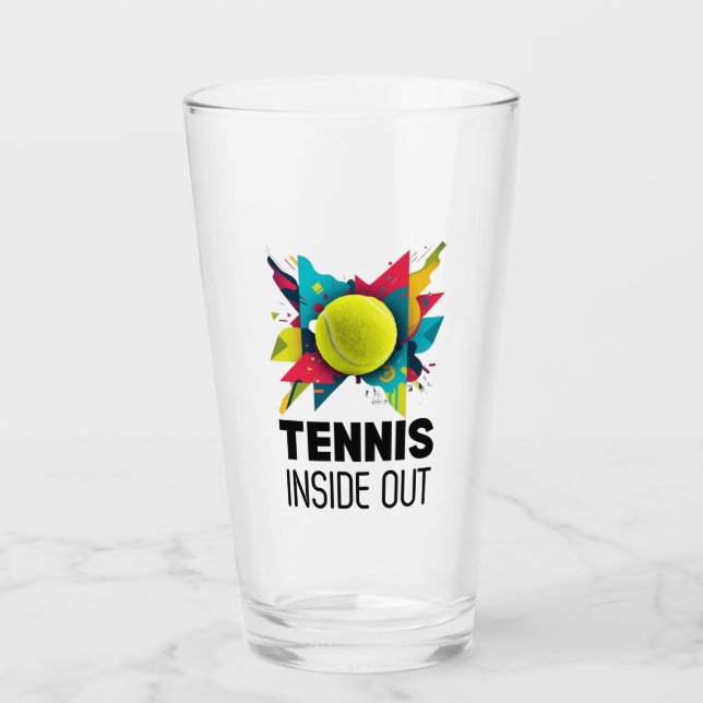 Glass Cup Abstract - Tennis Inside Out Glaskopp (Framsida)