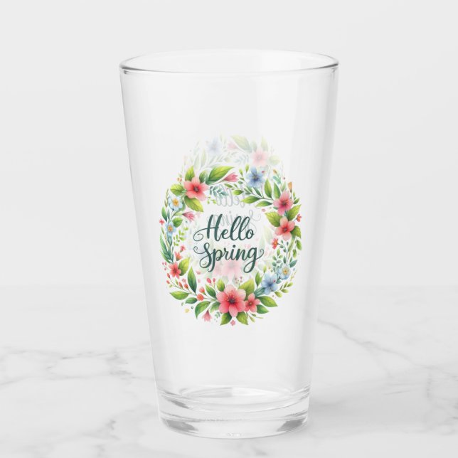 Glass Cup-Spring Floral Drinkware Glaskopp (Framsida)