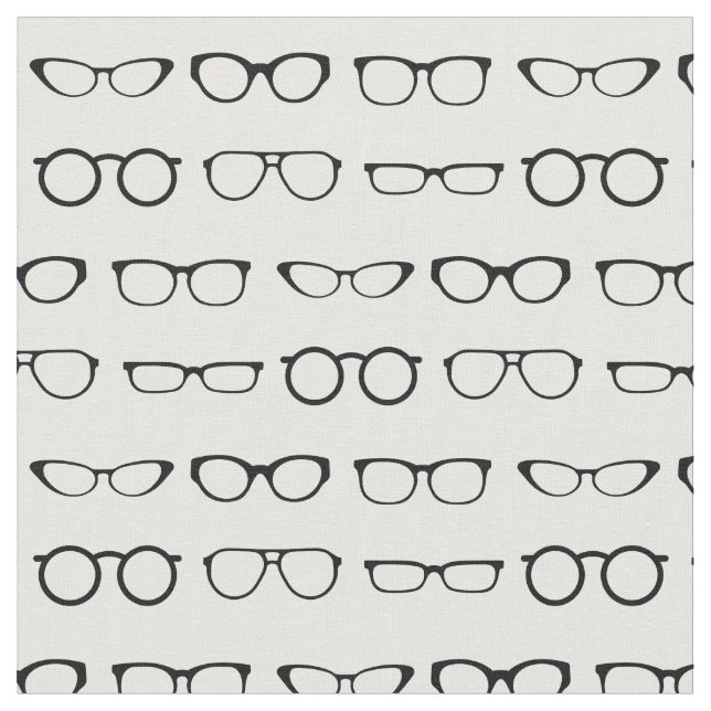 Glass Cute Optician Black and White Tyg (Närbild)