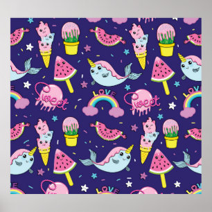 Glass: Cute Seamless Poster