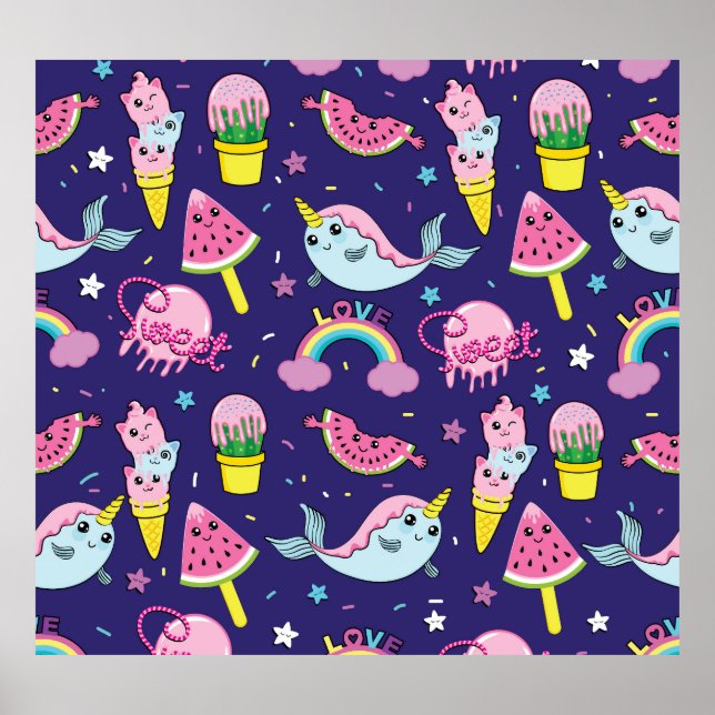 Glass: Cute Seamless Poster (Framsidan)