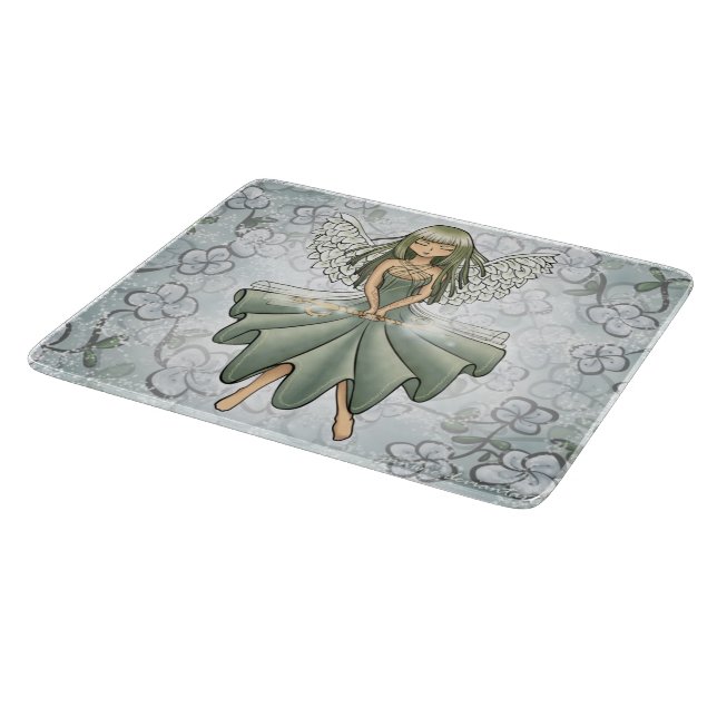 Glass Cutting Board- Fairy Summoning Spring Design (Hörn)