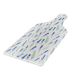 Glass Cutting Board - Lavender Pattern