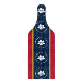Glass cutting board paddle with flag Mississippi