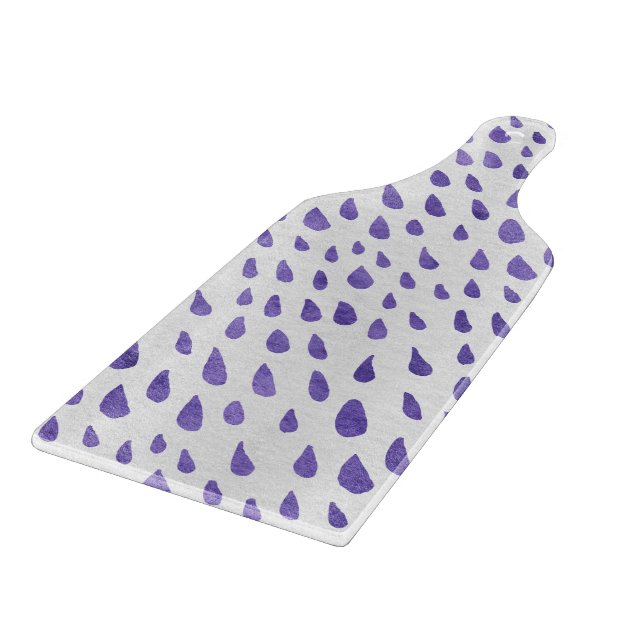 Glass Cutting Board - Purple Pattern (Hörn)