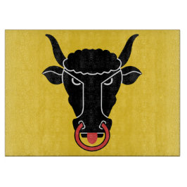 Glass cutting board with Flag of Uri, Switzerland