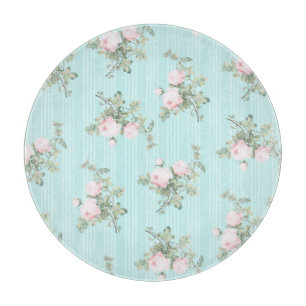 Glass dekorativ rundaskärbräda för shabby chic