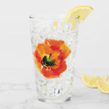 Glass design för vallmo