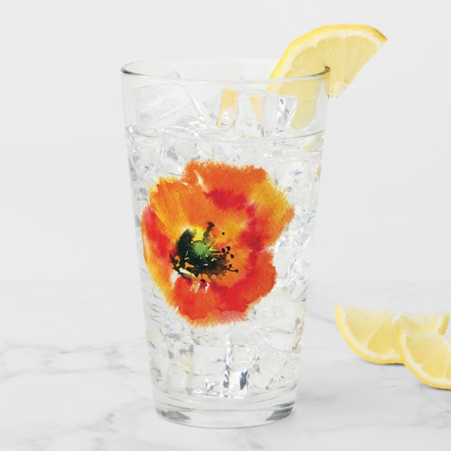 Glass design för vallmo glaskopp (Bakside Is)