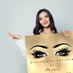 Glass Faux Guld Makeup Öga utpressningspriser Poster