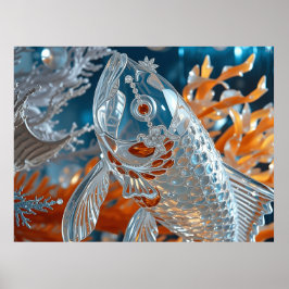 Glass Fish|Clear Koi Fish - Poster