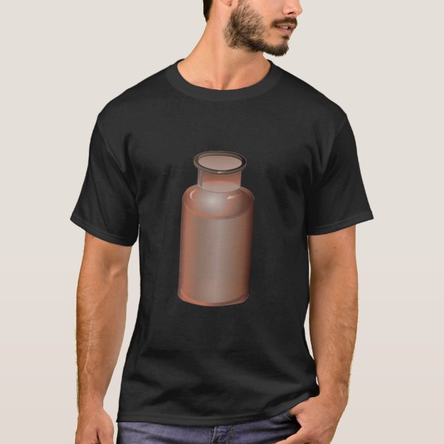 Glass Flaska Vas T Shirt (Framsida)