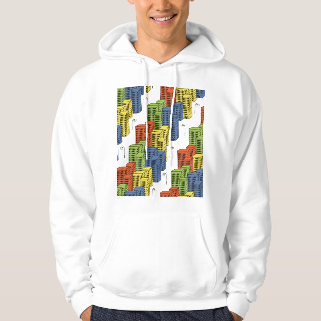 Glass Flaskor, Abstrakt Mönster Design. Hoodie (Framsida)