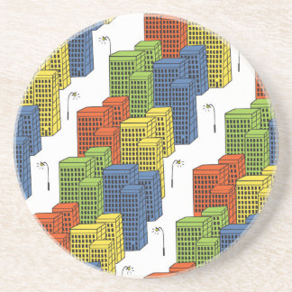 Glass Flaskor, Abstrakt Mönster Design. Underlägg