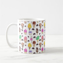 Glass Flavor Watercolor Mönster Mugg