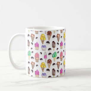 Glass Flavor Watercolor Mönster Mugg