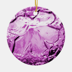 Glass Flower Lila Ornament