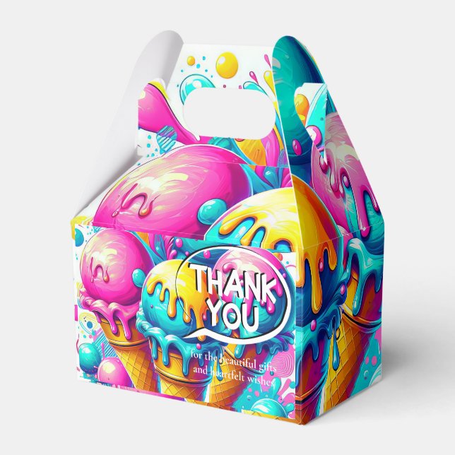 glass födelsedagsfest presentaskar (Framsidan Sidan)