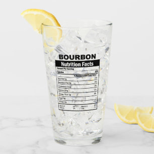 Glass för flytande Bourbon Nutrition Facts Glaskopp