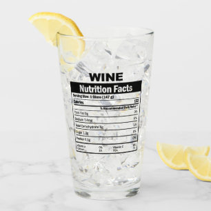 Glass för konstgjord Vin Nutrition Facts Facts Glaskopp